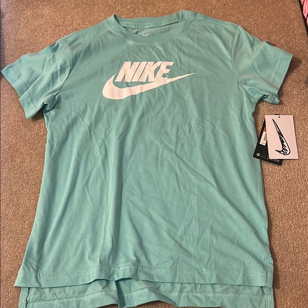 Nike Turquoise Tee with White Logo